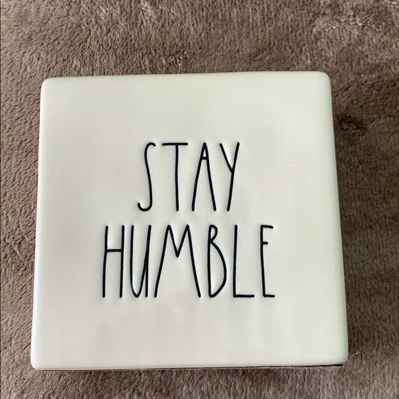 Rae Dunn “Work Hard” or “Stay Humble” glass sign - Picture 1 of 4